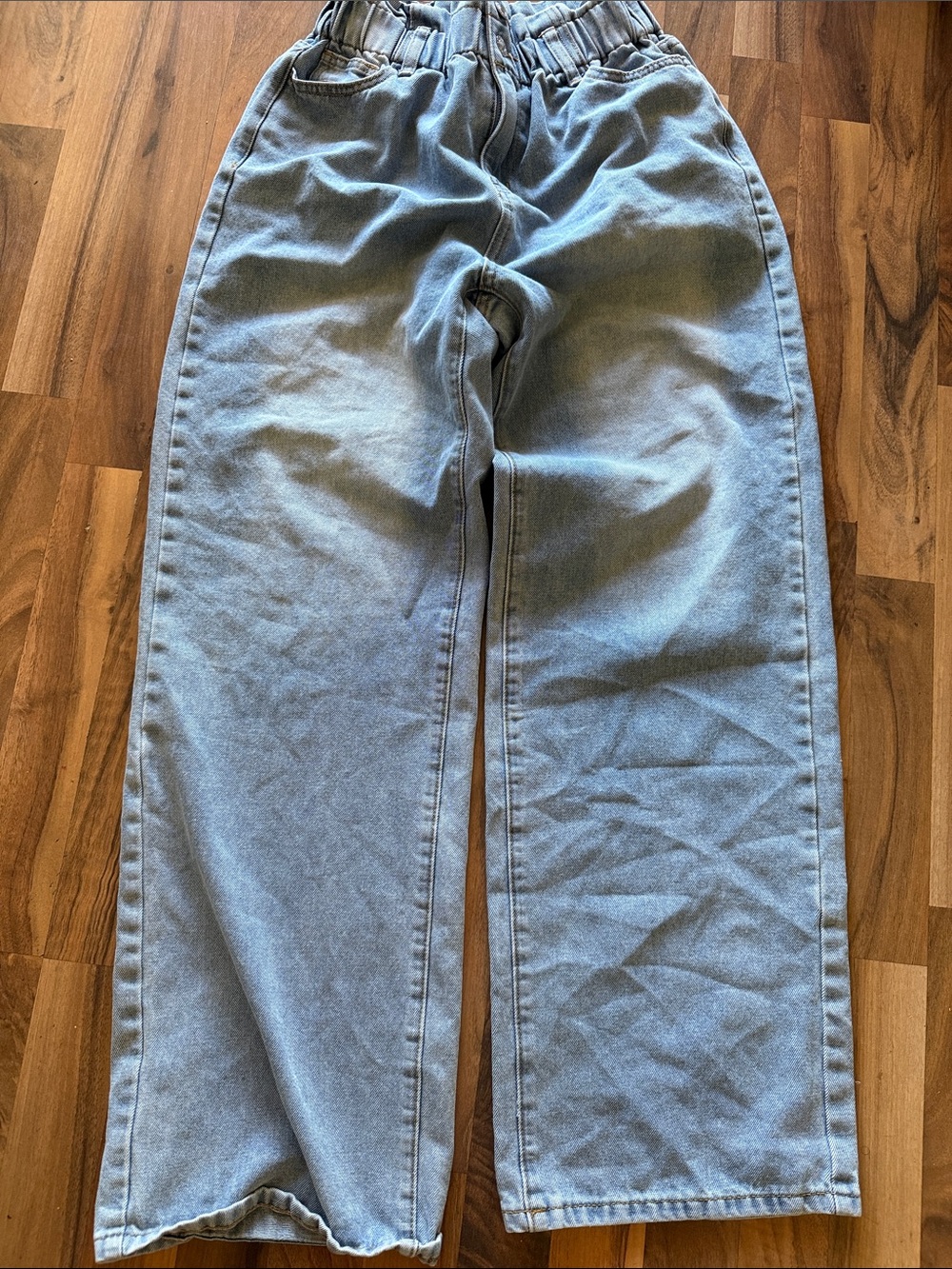SHEIN Light Blue Wide Leg Jeans